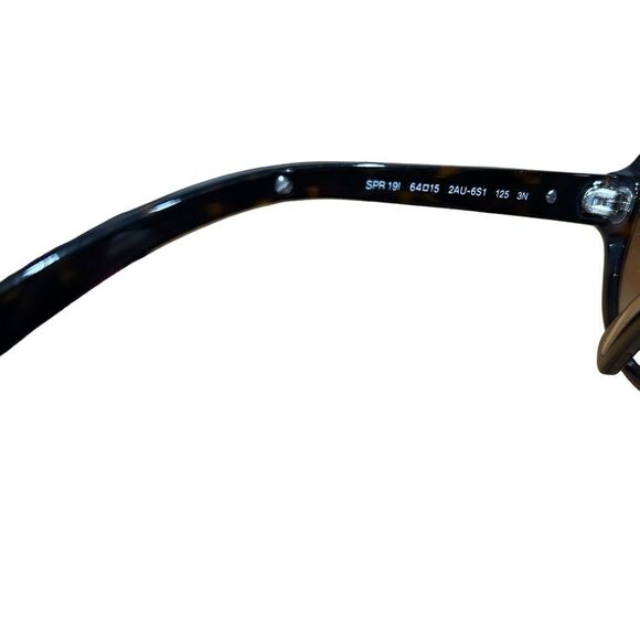 PRADA Oversized Designer Sunglasses Brown Rectangle SPR 19I 2AU-6S1 Tortoise - Picture 14 of 14